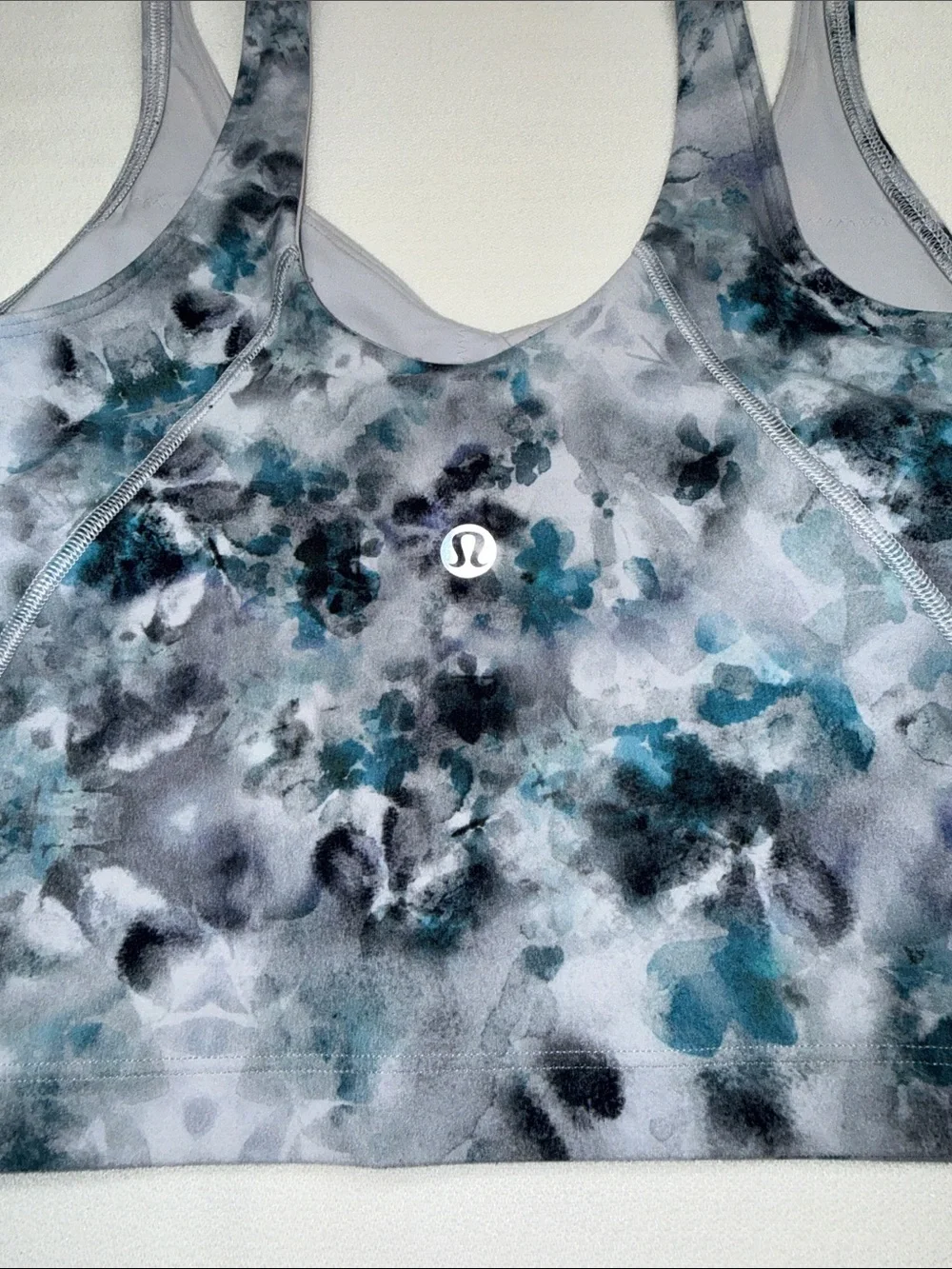 lululemon athletica Align Crop Top Teal, Blue & Gray Floral